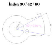 40-346  40 DERECE İNDEX30/42/60 YAN KAMLARI 1 mm