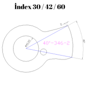 40-346  40 DERECE İNDEX30/42/60 YAN KAMLARI 2 mm