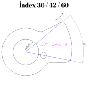 50-346  50 DERECE İNDEX 30/42/60 YAN KAMLARI 4 mm