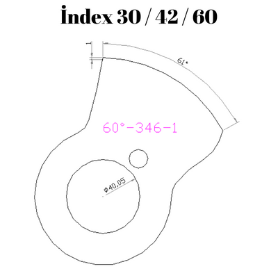 60-346  60 DERECE İNDEX30/42/60 YAN KAMLARI 1 mm