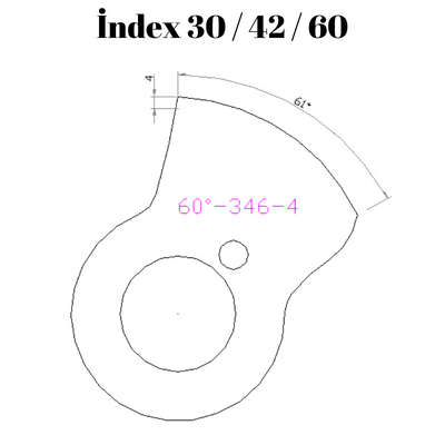 60-346  60 DERECE İNDEX30/42/60 YAN KAMLARI 4 mm