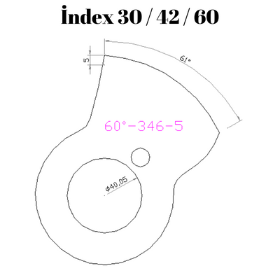 60-346  60 DERECE İNDEX30/42/60 YAN KAMLARI 5 mm