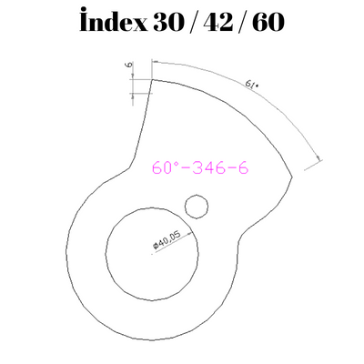 60-346  60 DERECE İNDEX30/42/60 YAN KAMLARI 6 mm