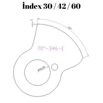 70-346  70 DERECE İNDEX30/42/60 YAN KAMLARI 1 mm