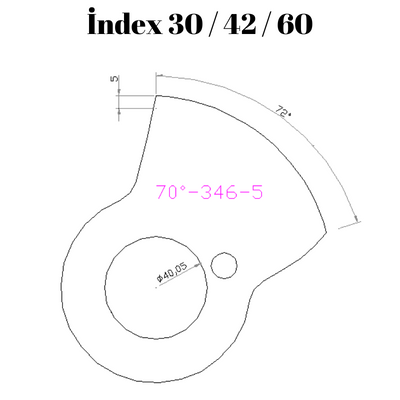 70-346  70 DERECE İNDEX30/42/60 YAN KAMLARI 5 mm