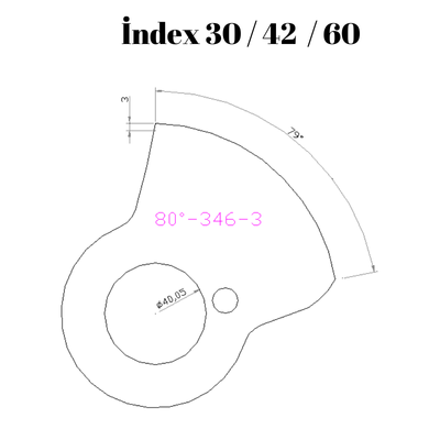 80-346  80 DERECE İNDEX30/42/60 YAN KAMLARI 3 mm