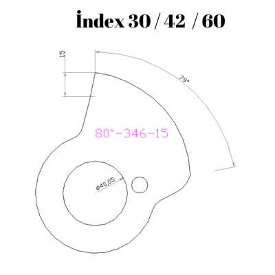 80-346  80 DERECE İNDEX30/42/60 YAN KAMLARI 15 mm