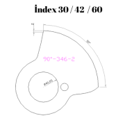 90-346  90 DERECE İNDEX30/42/60 YAN KAMLARI 2 mm