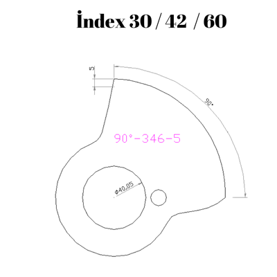 90-346  90 DERECE İNDEX30/42/60 YAN KAMLARI 5 mm