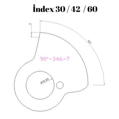 90-346  90 DERECE İNDEX30/42/60 YAN KAMLARI 7 mm