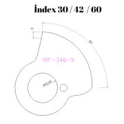 90-346  90 DERECE İNDEX30/42/60 YAN KAMLARI 9 mm