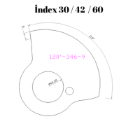 120-346  120 DERECE İNDEX30/42/60 YAN KAMLARI 9 mm