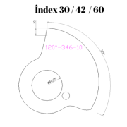 120-346  120 DERECE İNDEX30/42/60 YAN KAMLARI 10 mm