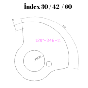120-346  120 DERECE İNDEX30/42/60 YAN KAMLARI 11 mm