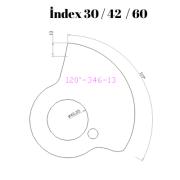 120-346  120 DERECE İNDEX30/42/60 YAN KAMLARI 13 mm