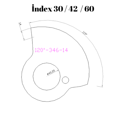 120-346  120 DERECE İNDEX30/42/60 YAN KAMLARI 14 mm
