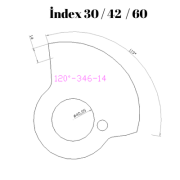120-346  120 DERECE İNDEX30/42/60 YAN KAMLARI 14 mm