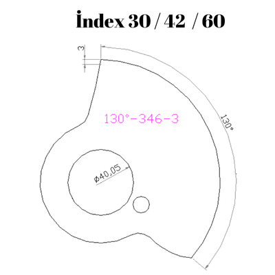 130-346  130 DERECE İNDEX30/42/60 YAN KAMLARI 3 mm
