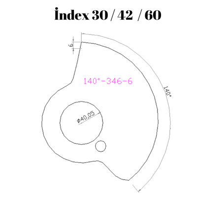 140-346  140 DERECE İNDEX30/42/60 YAN KAMLARI 6 mm