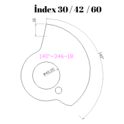 140-346  140 DERECE İNDEX30/42/60 YAN KAMLARI 18  mm