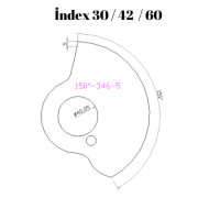 150-346  150 DERECE İNDEX30/42/60 YAN KAMLARI 5 mm