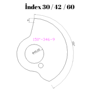 150-346  150 DERECE İNDEX30/42/60 YAN KAMLARI 9 mm