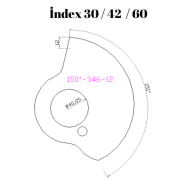 150-346  150 DERECE İNDEX30/42/60 YAN KAMLARI 12 mm