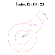 22-285  22 DERECE İNDEX12/18/25 YAN KAMLARI