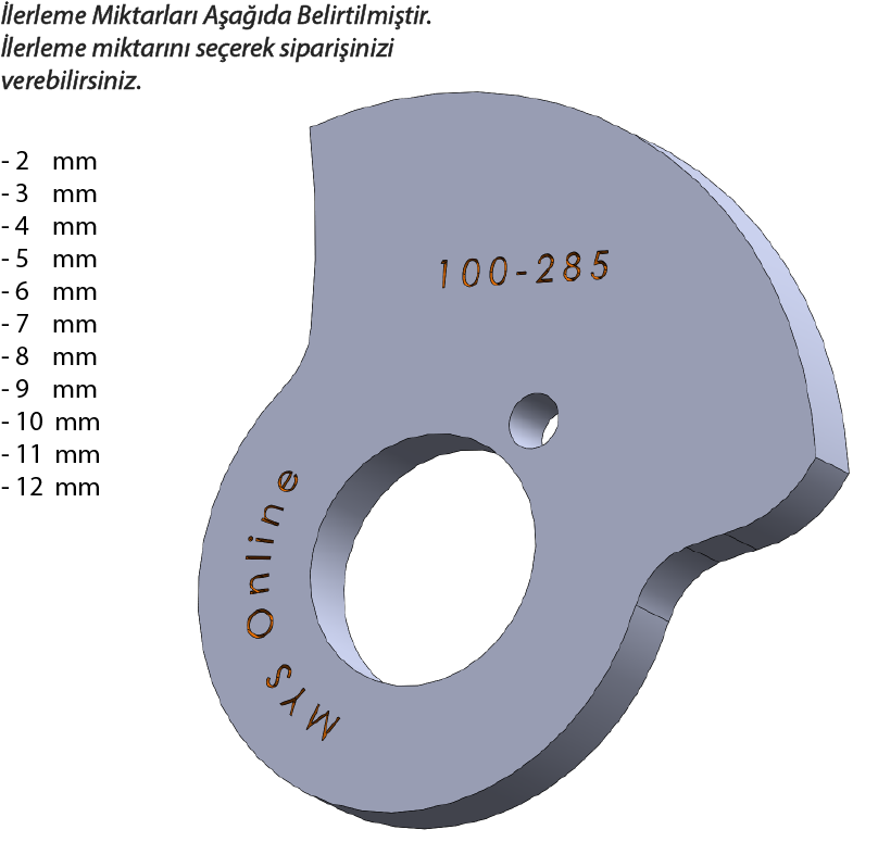 100-285  100 DERECE İNDEX12/18/25 YAN KAMLARI