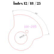 100-285  100 DERECE İNDEX12/18/25 YAN KAMLARI
