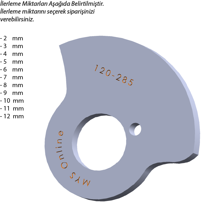 120-285  120 DERECE İNDEX12/18/25 YAN KAMLARI