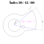 50-346  50 DERECE İNDEX 30/42/60 YAN KAMLARI 7 mm