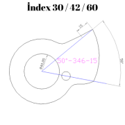 50-346  50 DERECE İNDEX 30/42/60 YAN KAMLARI 15 mm