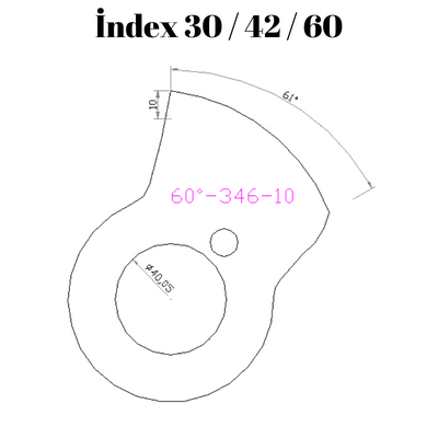 60-346  60 DERECE İNDEX30/42/60 YAN KAMLARI 10 mm