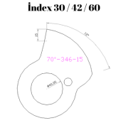 70-346  70 DERECE İNDEX30/42/60 YAN KAMLARI 15 mm