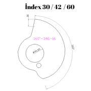 160-346  160 DERECE İNDEX30/42/60 YAN KAMLARI 16 mm
