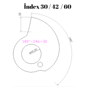 140-346  140 DERECE İNDEX30/42/60 YAN KAMLARI 30 mm