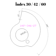 140-346  140 DERECE İNDEX30/42/60 YAN KAMLARI 27 mm