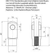 MY-G 6X24 ÇATAL MUYLU Yaylı Pimli Klips Montajlı