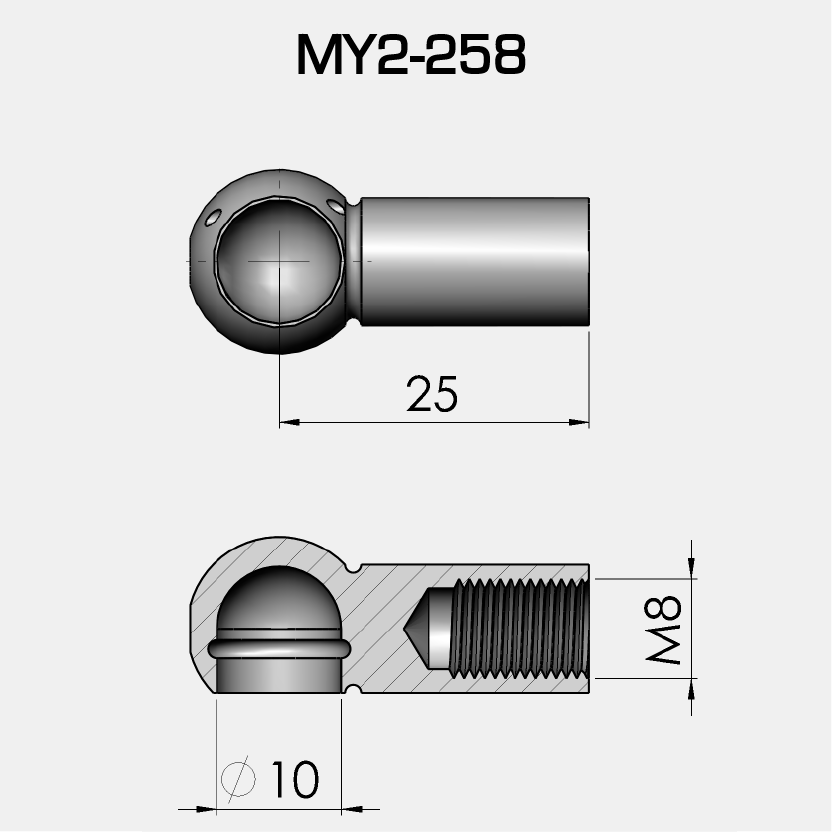 ÇAP 10 - MUYLU-NAVİGATÖR-SEÇİM E-25 mm - D-10 mm - M-M8