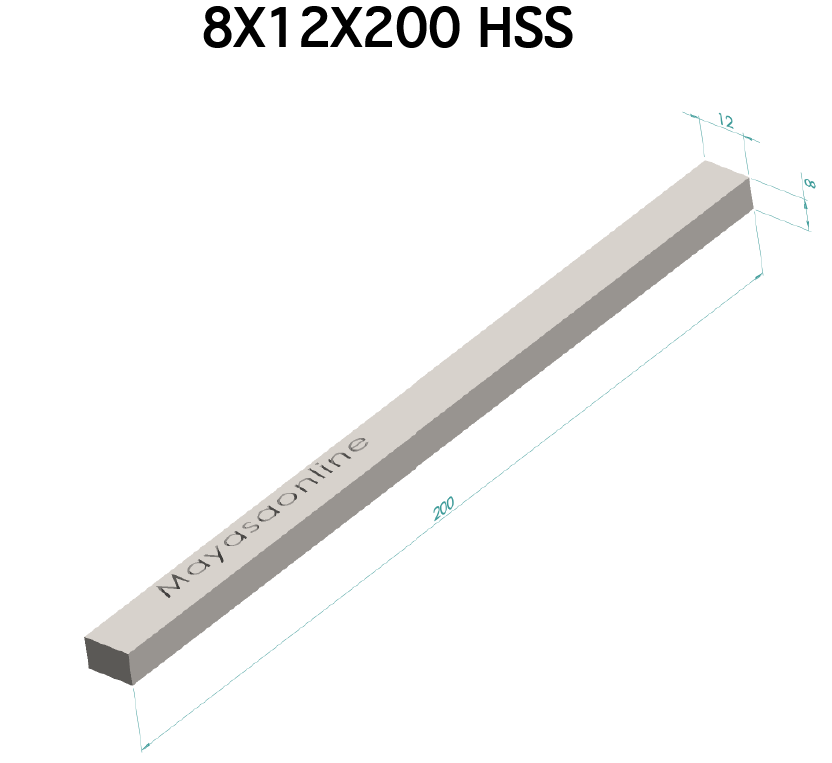 8x12x200 HSS Kalem
