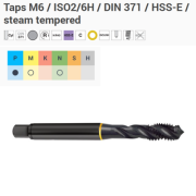 M6 MAKİNE KILAVUZU DIN 371/C ISO2/6H